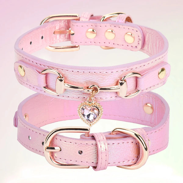SPARKLING collar decorated with sparkling love，adjustable and durable.