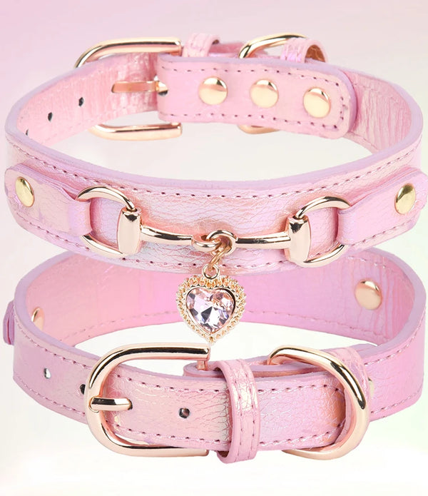SPARKLING collar decorated with sparkling love，adjustable and durable.