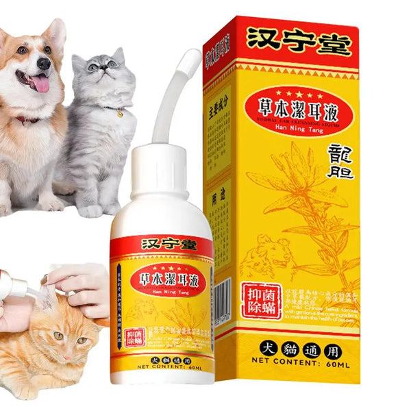Dog Ear Cleaning Solution Pet Ear Wash Ear Cleaning Solution Drops Effective Pet Ear Care Products Itching Relief Liquid With