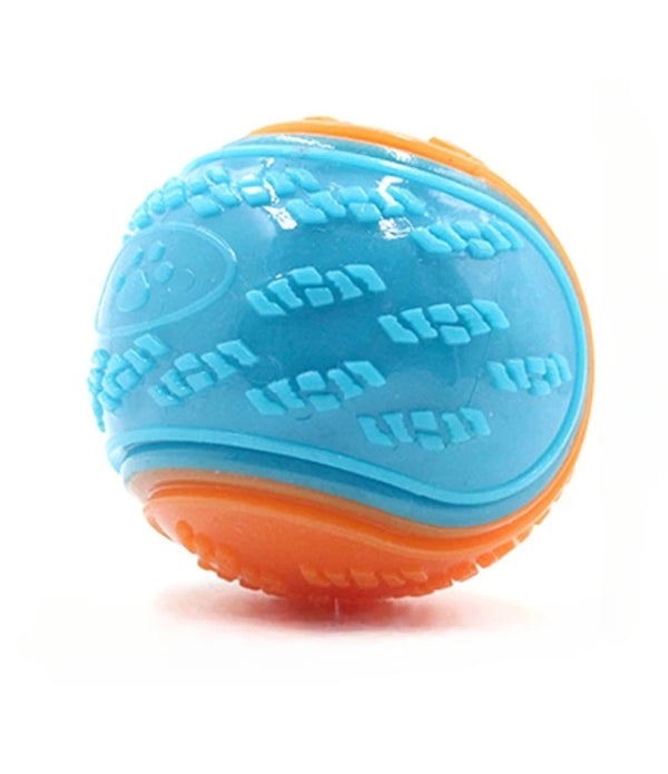 Dog Squeaky Balls Toy Dog Soft TPR Chew Toy Dog Pet Teeth Cleaning Bite Resistance Puppy Training Sound Toy Pet Supplies