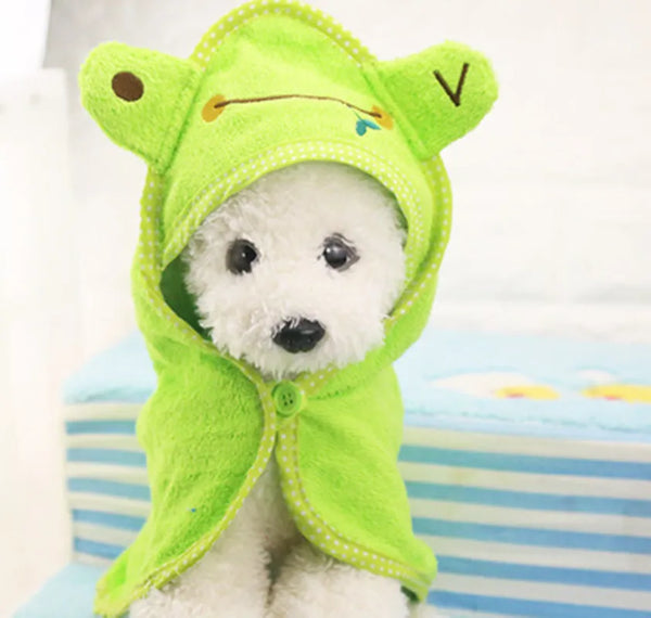 Cute Pet Dog Towel Soft Drying Bath Pet Towel For Dog Cat Hoodies Puppy Super Absorbent Bathrobes Cleaning Necessary supply
