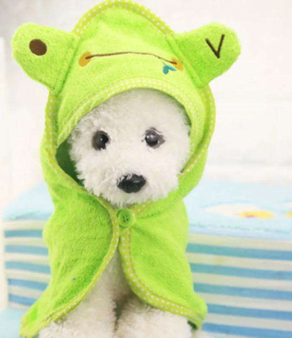Cute Pet Dog Towel Soft Drying Bath Pet Towel For Dog Cat Hoodies Puppy Super Absorbent Bathrobes Cleaning Necessary supply