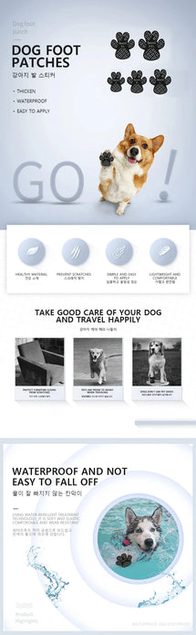 Heavy-Duty 4 pack  Dog Paw Grips  - Strong Adhesive for Slippery Surfaces Sturdy Dog Foot Pads