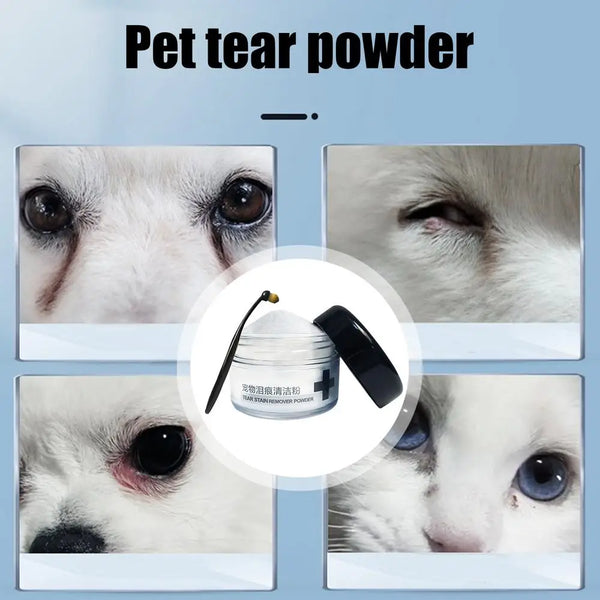 Dog Tear Stain Powder Gentle Tear Stain Remover Powder Tears Powder Non-Irritating Absorbing Pet Supplies Dog Eye Care With