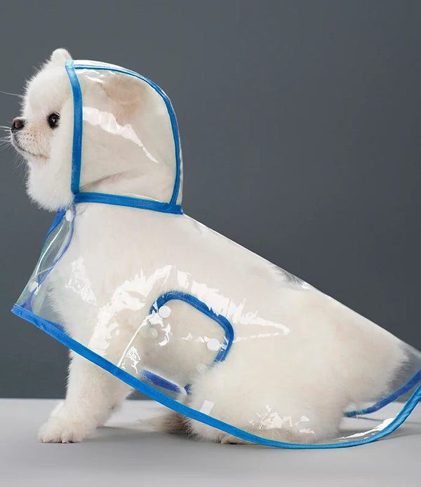 Pet Dog Raincoat Waterproof Pet Clothes Hooded Rain Jacket for Small Medium Dogs Transparent Plastic Puppy Rain Poncho Rainwear