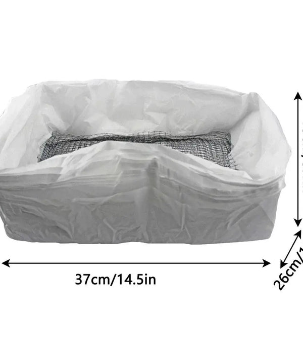 10pcs Reusable Cat Feces Filter Hands Free Pet Cat Excrement Liners with Filter Net Pet Hygienic Litter Box Liners Pet Cleaning