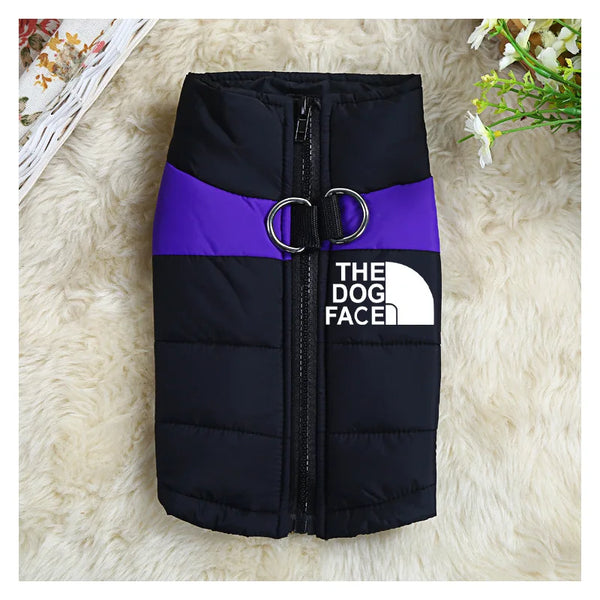 Waterproof Warm Dog Clothes Pet Coat Winter Vest Padded Zipper Jacket Dog Clothing for Small Medium Big Dogs The Dog Face Outfit