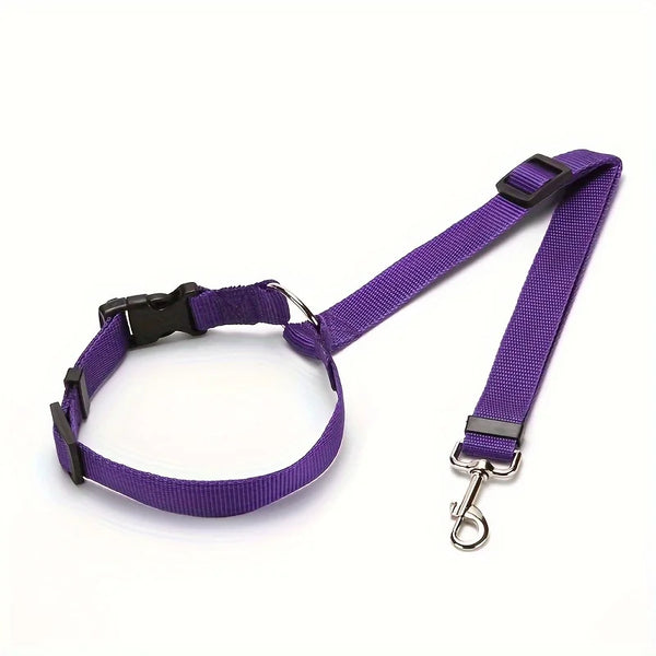 Secure Your Pet in the Car with This Adjustable Harness & Seat Belt Lead Leash!