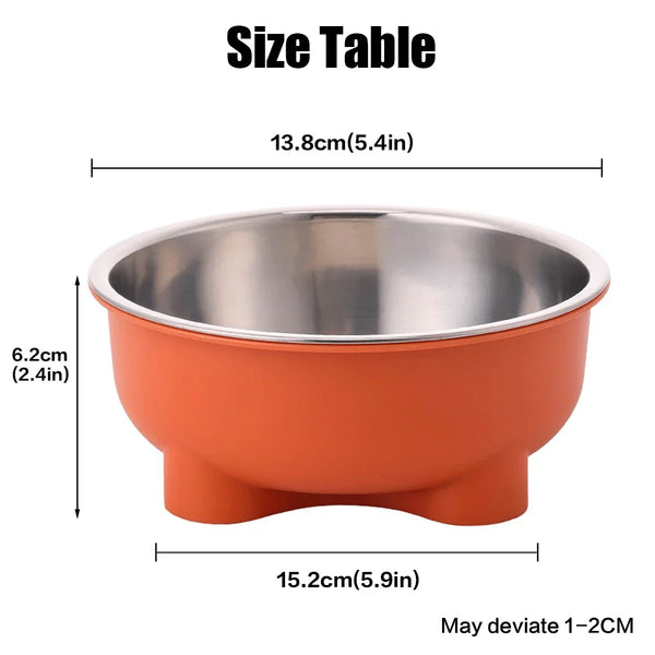 A Stainless Steel Pet Dog Bowl Anti Slip Four-Legged Solid Color Dog Bowl and Cat Bowl Easy To Clean for Indoor and Outdoor Use