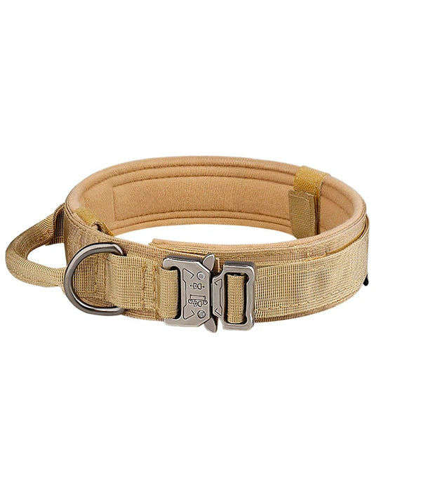 Pet Products Outdoor Tactical Dog Collar Metal Buckle Breathability Nylon Collar Medium and Large Dog Training Neck Collar Dog