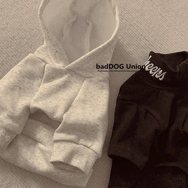 Letter Hoodie Pet Clothing Dogs Fashion Cotton Dog Clothes Costume Small French Bulldog Print Spring Autumn Gary Boy Mascotas