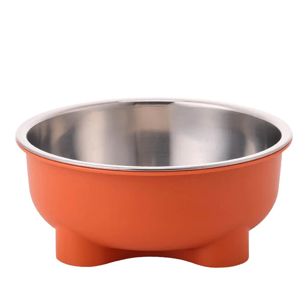 A Stainless Steel Pet Dog Bowl Anti Slip Four-Legged Solid Color Dog Bowl and Cat Bowl Easy To Clean for Indoor and Outdoor Use