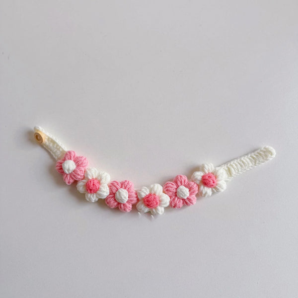 Pet Collar Cat Knitting Collar Small Dog Cat Short Blue and White Cat Flower Bib Pet Bib Photo Accessories Pet Supplies