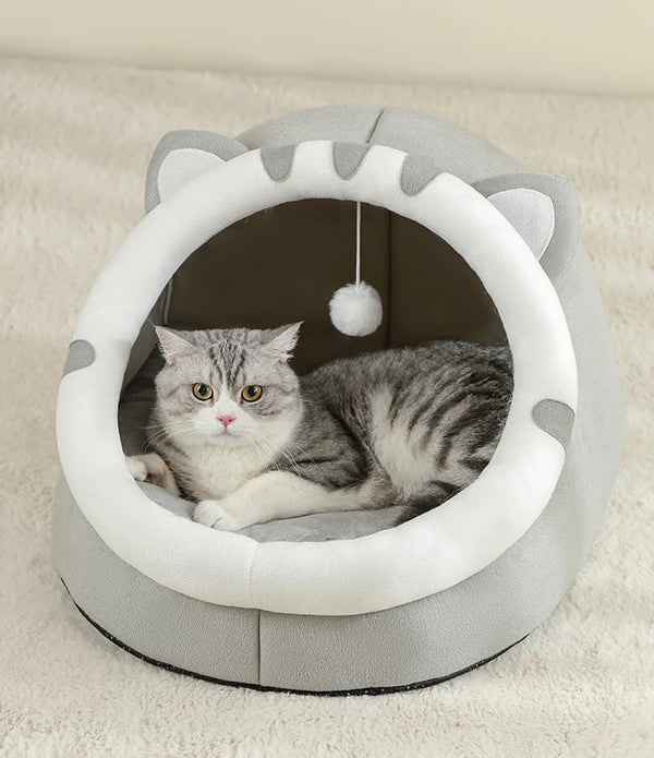 Super Cat Bed Warm Pet House Kitten Cave Cushion Cat House Warm Sleeping Dog Basket Tent Small Dog Mat Supplies Bed For Cats