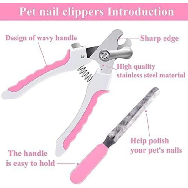 Dog Nail Trimmers and Cat Nail Clipper Set,Professional Dog Nail Clippers for Small Breeds, Pet Trimmers, Safe Cat Claw Clippers