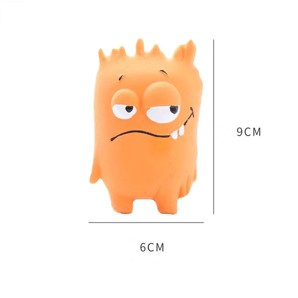 Dog Chew Toy Pet Squeaky Ball Toy Teeth Care Cartoon Big Eye Monster Rubber Latex Interactive Trainning Puppy Pet Dog Supplies