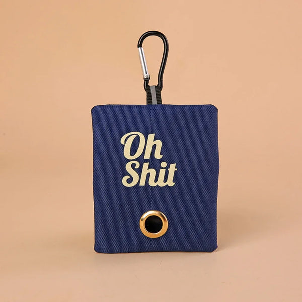 Dog waste Bag Organizer with Buckle Canvas Holder Portable Pets Supplies