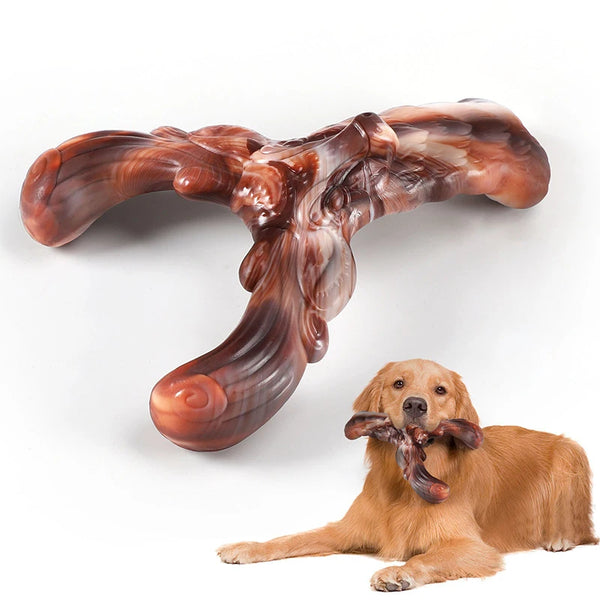 Large Durable Dog Chew Toys For Aggressive Chewers Tough Nylon Beef Flavored Pet Toys Puppy Bones Cleaning Teeth Supplies