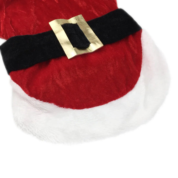 Santa Christmas Costume Clothes for Pets Hooded Coat Jackets
