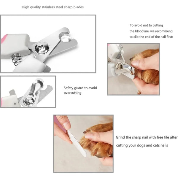Dog Nail Trimmers and Cat Nail Clipper Set,Professional Dog Nail Clippers for Small Breeds, Pet Trimmers, Safe Cat Claw Clippers
