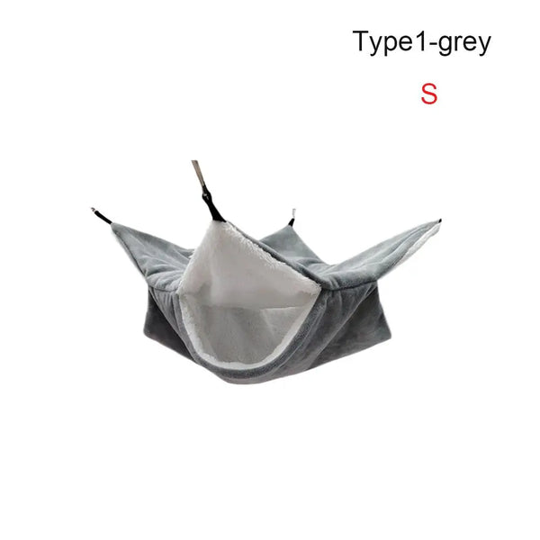 Hammock For Rats Double Thick Plush Warm Bed For Hamster House Nest Sleeping Bag Hanging Tree Beds Pet Rat Squirrel Hamster Nest