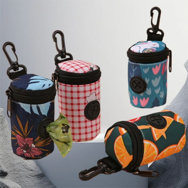 Hanging Dog waste Dispenser with Zipper Cute