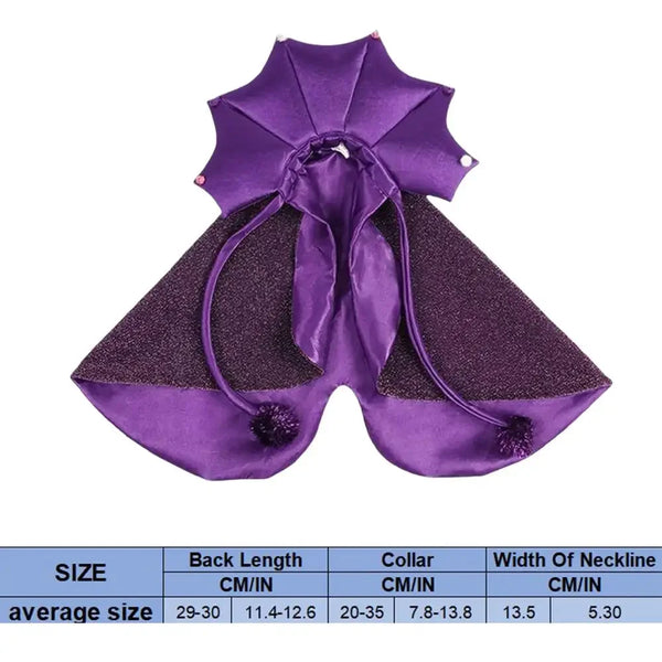 Pet Halloween Costume Wizard or Witch Costume Cloak Witch Hat Halloween For S/M Cats or Dogs