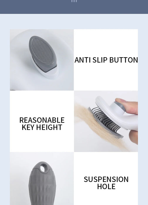 1pc - New pet brush, suitable for cats and dogs to comb their hair and remove floating hair