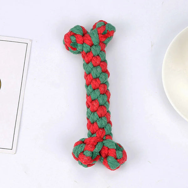 Dog Bones Toys Dogs Bite Resistant Teeth Cleaning Interactive Chew Toy for Small Large Cotton Pet Puppy Molar Toys Pets Products