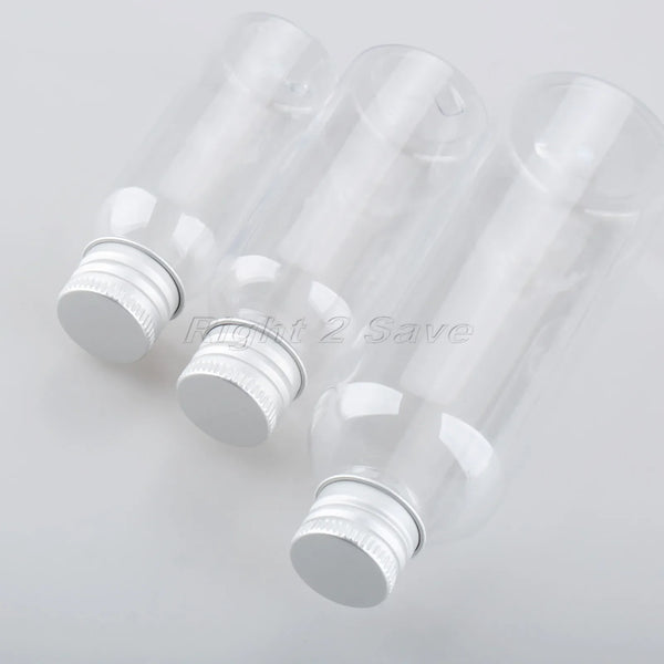 5PCS 30ML/50ML/100ML Plastic Bottle with Aluminum Screw Cap Plug Cosmetic Container Travel Kits Portable PET Lotion Cream Tube