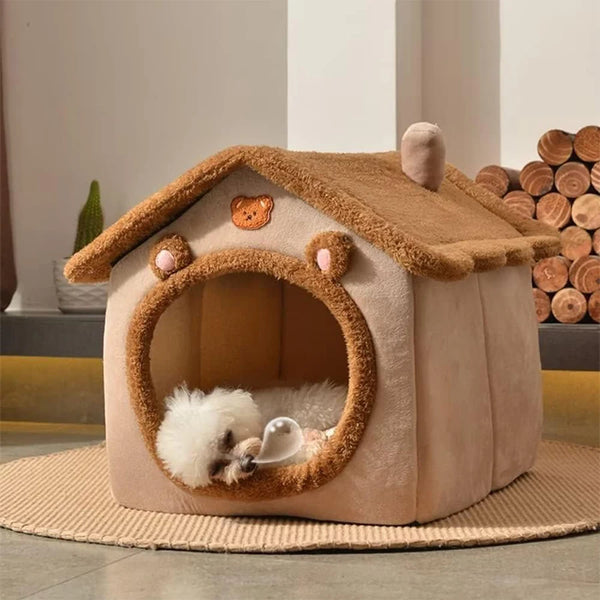 Folding  Pet House Removable Washable Cat /Puppy Cave Sofa Pet Bed House