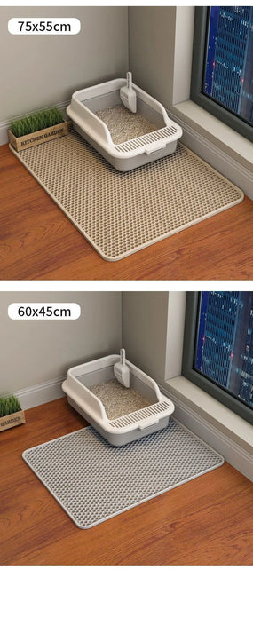 cat accessories Double-layer  Non-slip big Cat Litter Mat Pet Litter Box Filter MatWear Resistant  Cat Litter Mat