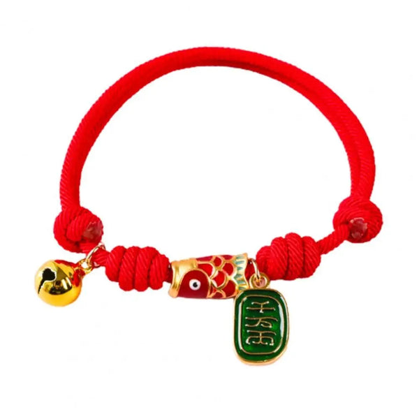 Cartoon Handmade Pet Bell Necklace Adjustable Cute Braided Cat Collar Chinese Style Puppy Collar Dog Accessories