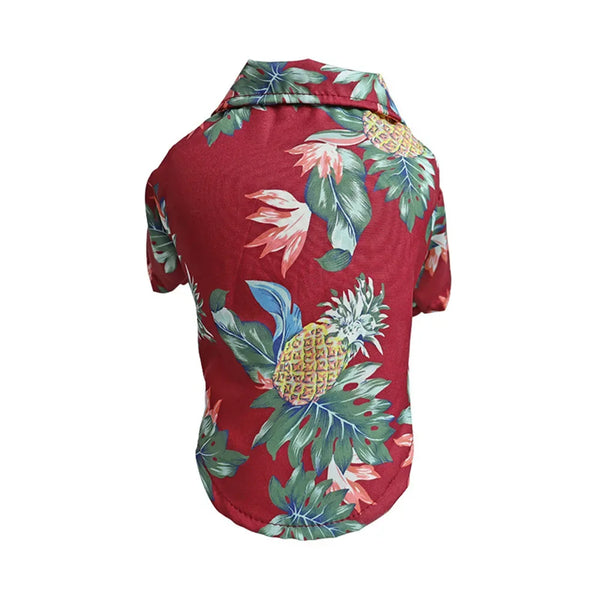 Hawaiian Floral Style pet Clothes Fashion Casual Summer Beach T-Shirts