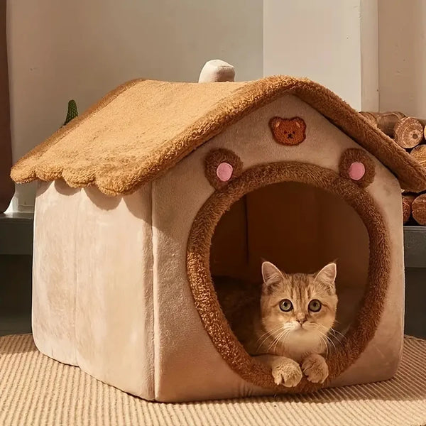 Folding  Pet House Removable Washable Cat /Puppy Cave Sofa Pet Bed House