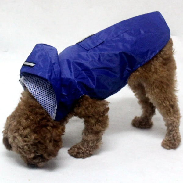 Reflective Dog Raincoat for Large Breeds, Waterproof Windproof Hooded Pet Poncho with Adjustable Straps, High Visibility