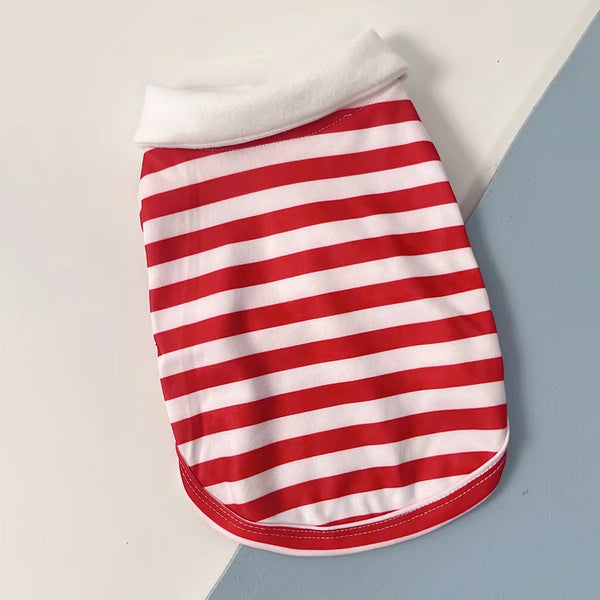 Dog Clothes Teddy York Shire Polo Shirt Summer Dress Striped Pet T-Shirt Dog Costume Soft Pullover Suit for Dog Puppy
