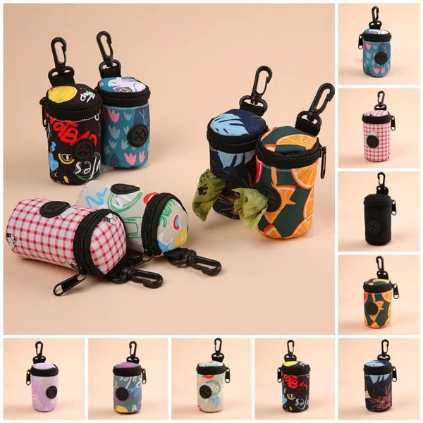 Hanging Dog waste Dispenser with Zipper Cute