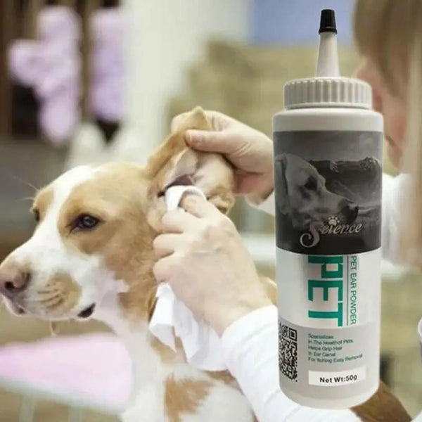 50g Painless Hair Removal Powder Pet Ear Powder for Dogs and Cats Pet Ear Health Care Easy to Remove Ear Hair Painless