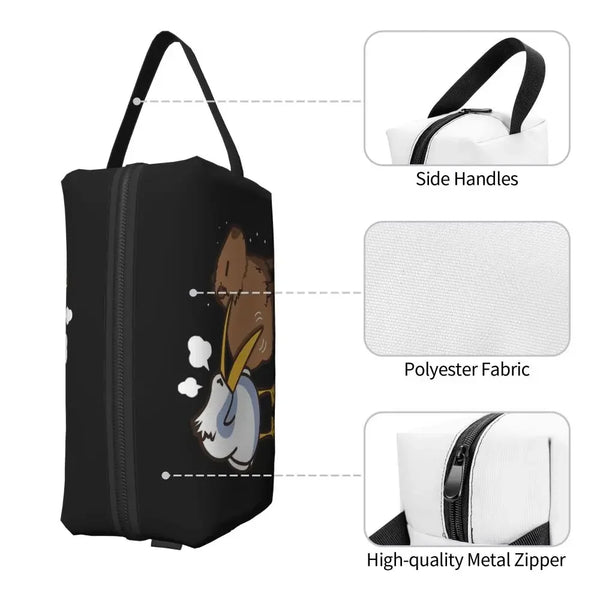 Custom Capybaras In Green Pet Travel Cosmetic Bag Women Capybara Makeup Toiletry Organizer Lady Beauty Storage Dopp Kit