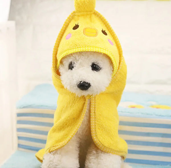 Cute Pet Dog Towel Soft Drying Bath Pet Towel For Dog Cat Hoodies Puppy Super Absorbent Bathrobes Cleaning Necessary supply