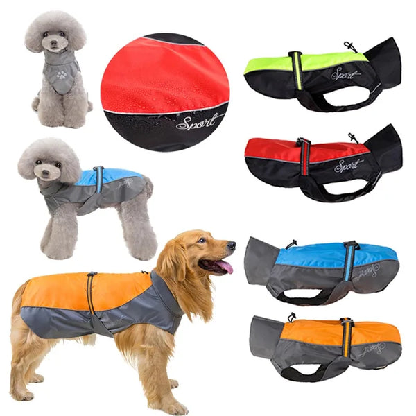 Dog Raincoat for Small Large Dog Cat Clothes S-9XL Waterproof Pet Apparels Reflective Chihuahua Clothing Pug Coat Pet Supplies