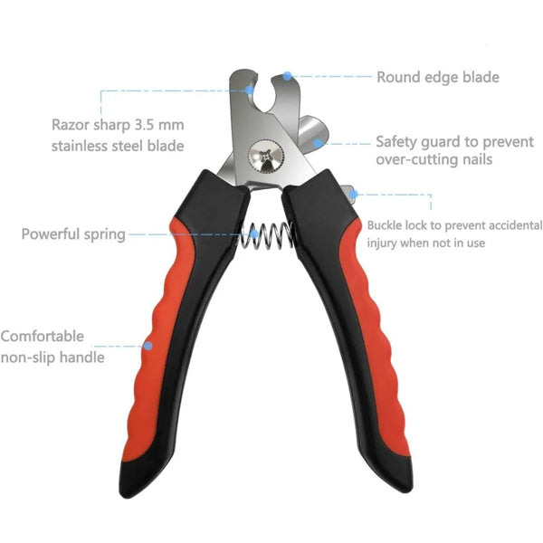 Dog Nail Trimmers and Cat Nail Clipper Set,Professional Dog Nail Clippers for Small Breeds, Pet Trimmers, Safe Cat Claw Clippers
