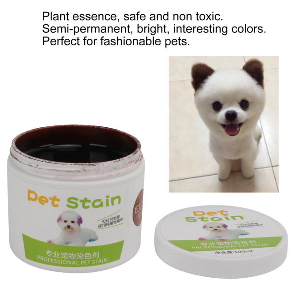 Dog Hair Dye Bright Colors Wide Mouth Design Safe Semi Permanent Dye For Pet Dogs 100ml sakura Pink