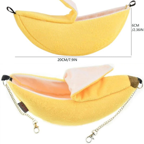 Hamster Hang House Hammock Banana Design Small Animal Cotton Cage Sleeping Nest for Small Pet Bed Small Hamster Toy Cage Swing