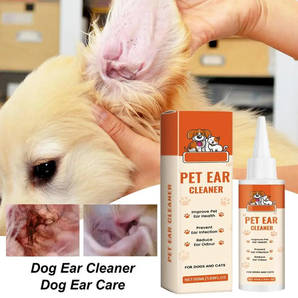 Ear Solution For Dogs Dog Cat Ear Cleaner Wash Odor Remover Itch Relief Gentle Formula Care Liquid Pet Supplies For Soothing