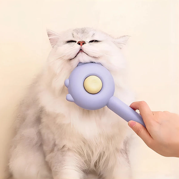 Three Colors Pet Comb One-Key Hair Removal Cleaning Brush Magic Massage Grooming The Cat Hair Brush Is Easy To Carry And Clean