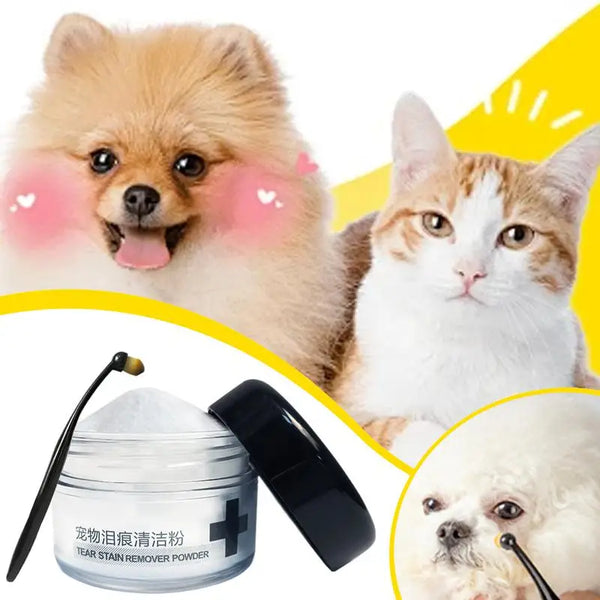 Dog Tear Stain Powder Gentle Tear Stain Remover Powder Tears Powder Non-Irritating Absorbing Pet Supplies Dog Eye Care With