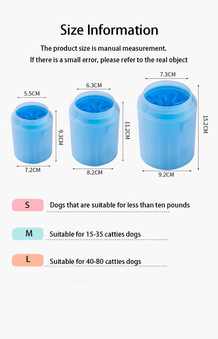 Dog Paw Cleaner Cup Soft Silicone Combs Portable Outdoor Pet towel Foot Washer Paw Clean Brush Quickly Wash Foot Cleaning Bucket