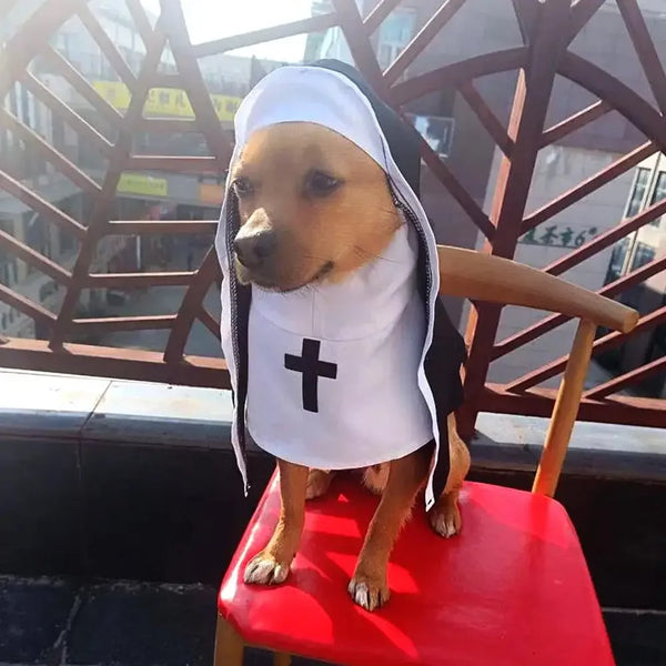 Nun Halloween pet Costume Habit Dress Up small or Medium Dogs